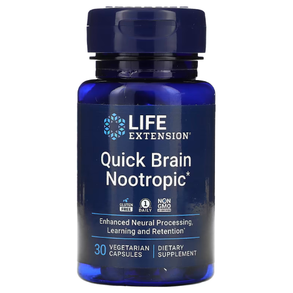 LIFE EXTENSION Концентрація та запам'ятовування Quick Brain Nootropic 30 caps