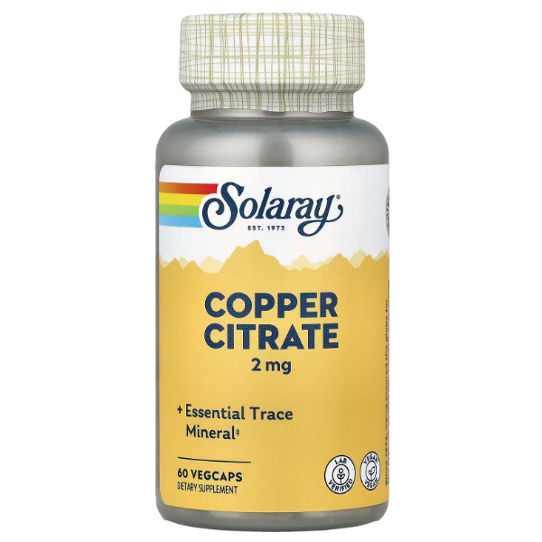 Solaray Мінерали Мідь Copper citrate 2 mg 60 caps