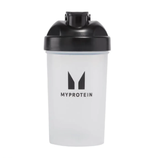 MyProtein Шейкер напівпрозорий з чорною кришкою 600 мл