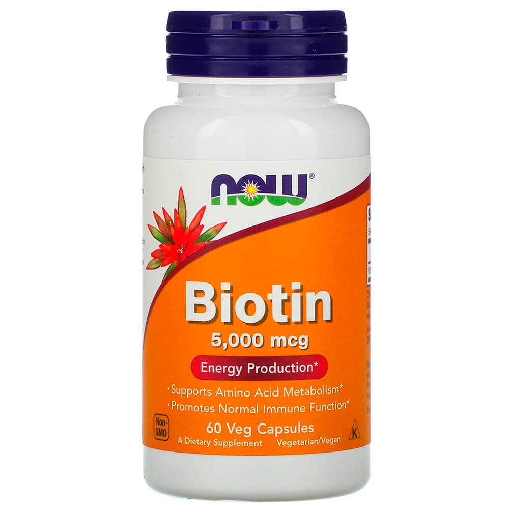 NOW Шкіра, волосся, нігті Biotin 5 mg 60 vcaps