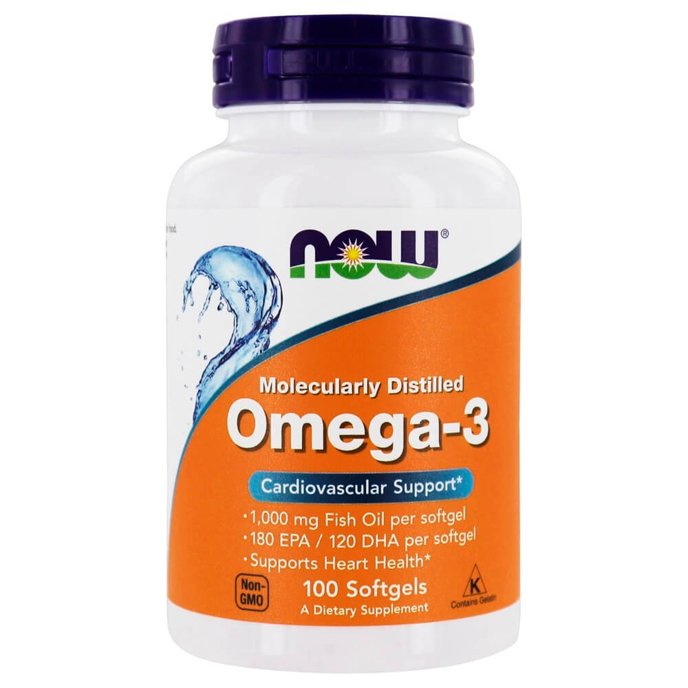 NOW Серце Omega-3 1000mg 100 softgels