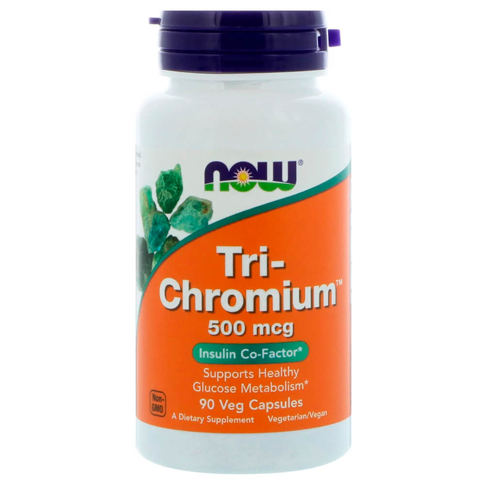 NOW Мінерали Tri-Chromium 500 mcg 90 Veg Capsules