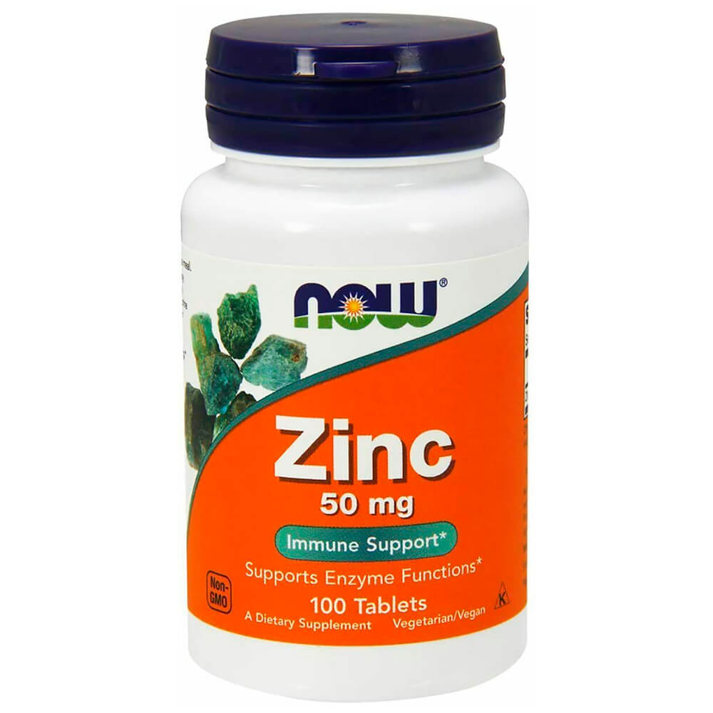 NOW Вітаміни і мінерали Zinc Gluconate 50 mg 100 tabs