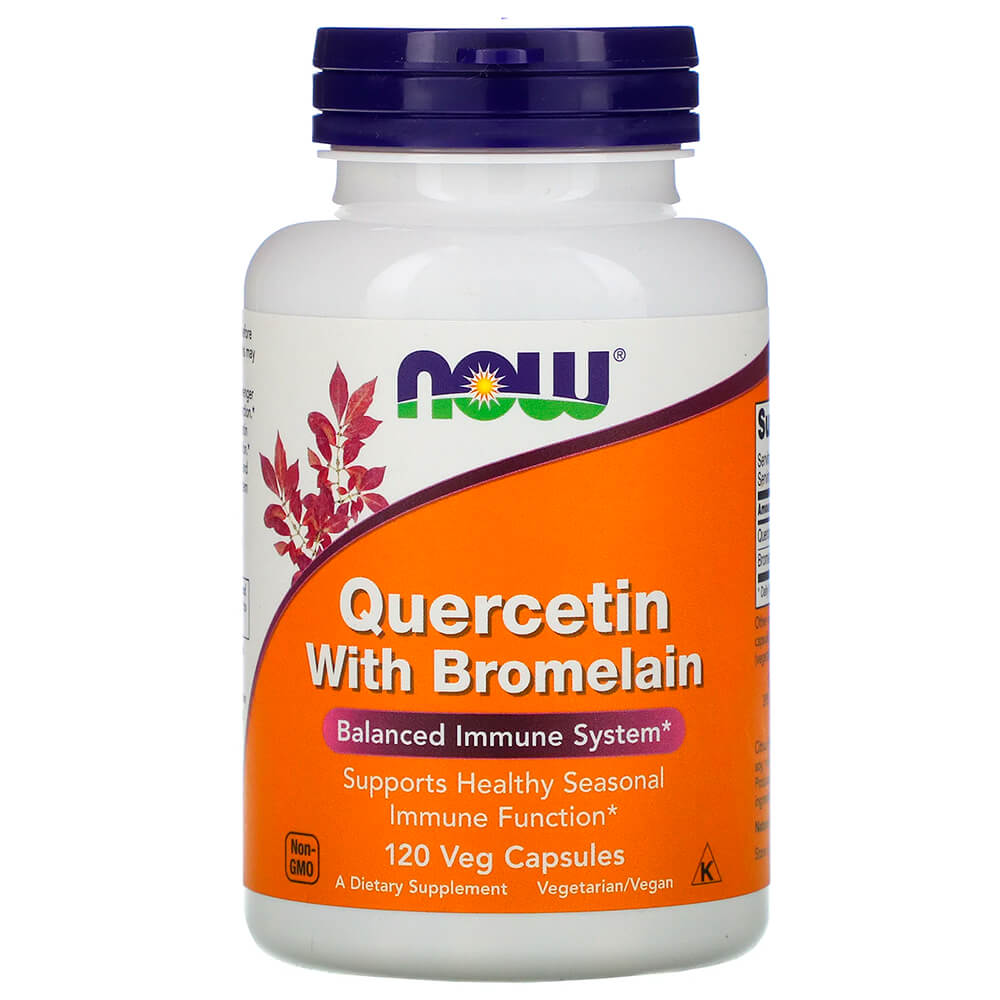 NOW Підтримка імунної системи Quercetin With Bromelain 120 vcaps