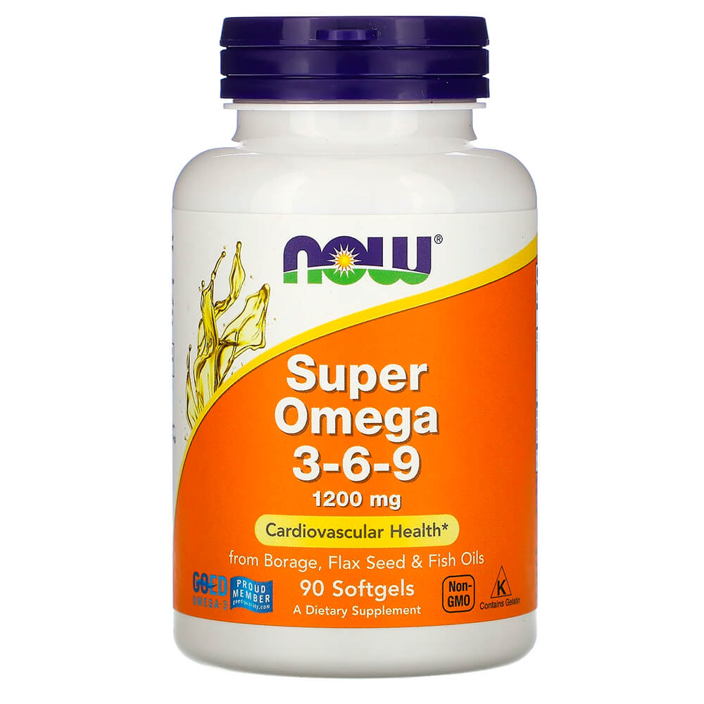 NOW Серце Super Omega 3-6-9, 90 softgels