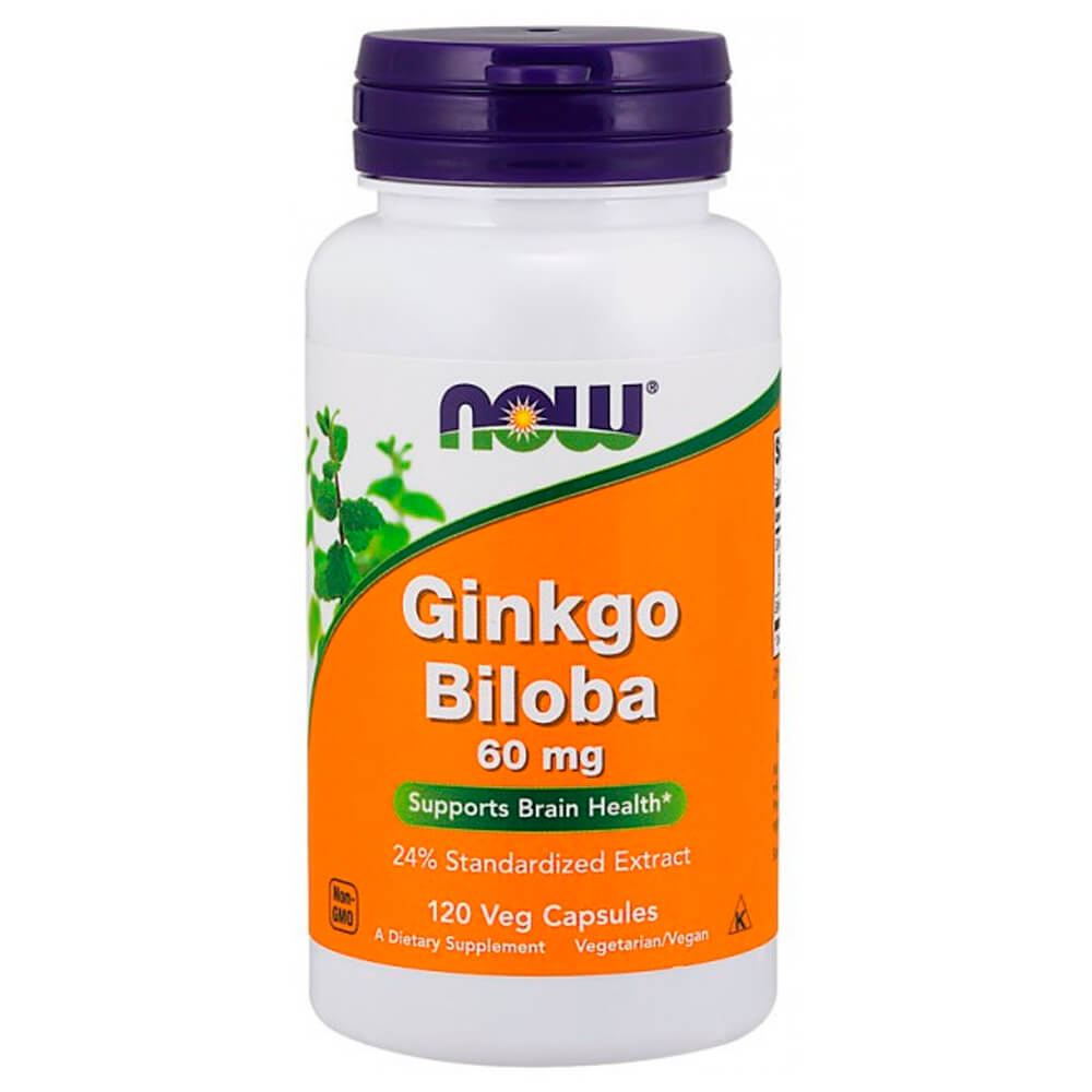 NOW Стимулятор мозкової активності Ginkgo Biloba 60 mg 120 caps