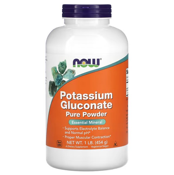 NOW Мінерали Potassium Gluconate Powder 454 g