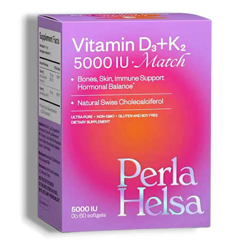 PerlaHelsa Вітаміни D3 5000IU + MK-7 75 mcg 60 soft